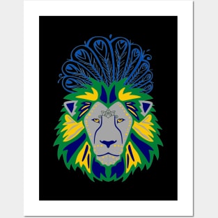 Lion with head jewelry Posters and Art